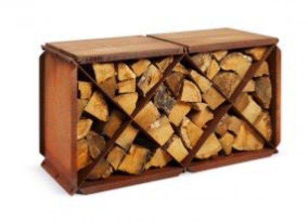 Holzlager - Doppelsitz - 48.5 x 92.6 x 38.8 cm